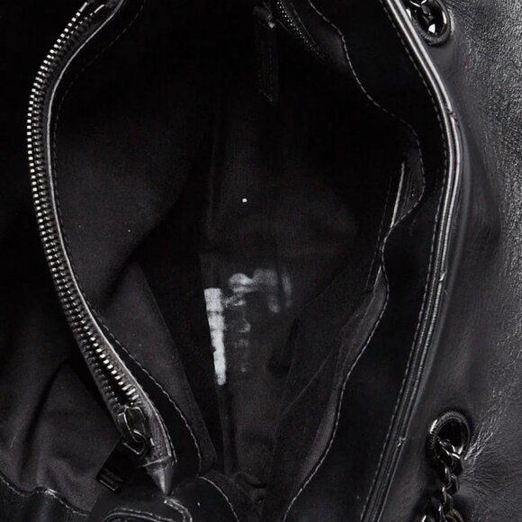 Yves Saint Laurent Black Chevron Quilted Leather Medium LouLou Bag - Picture 8 of 12